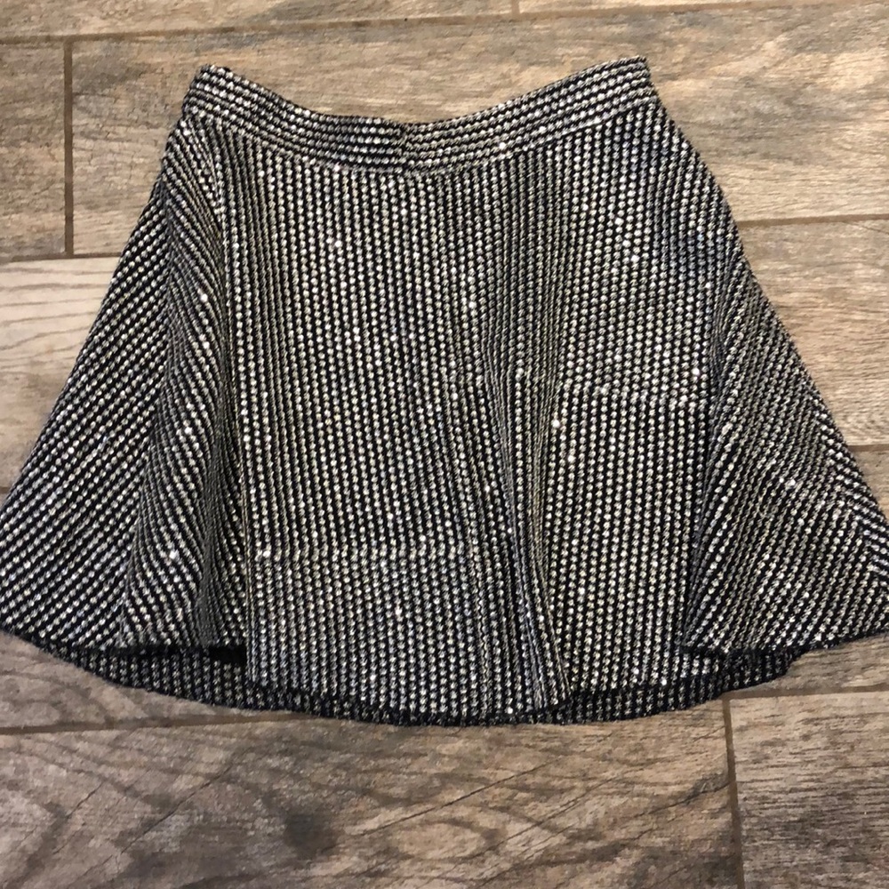 Zara Women’s Black and Silver Sequined Skirt, Med